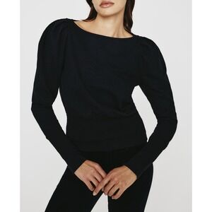 AG Adriano Goldschmied Womens Walker‎ Sweatshirt Black Cotton Size Medium